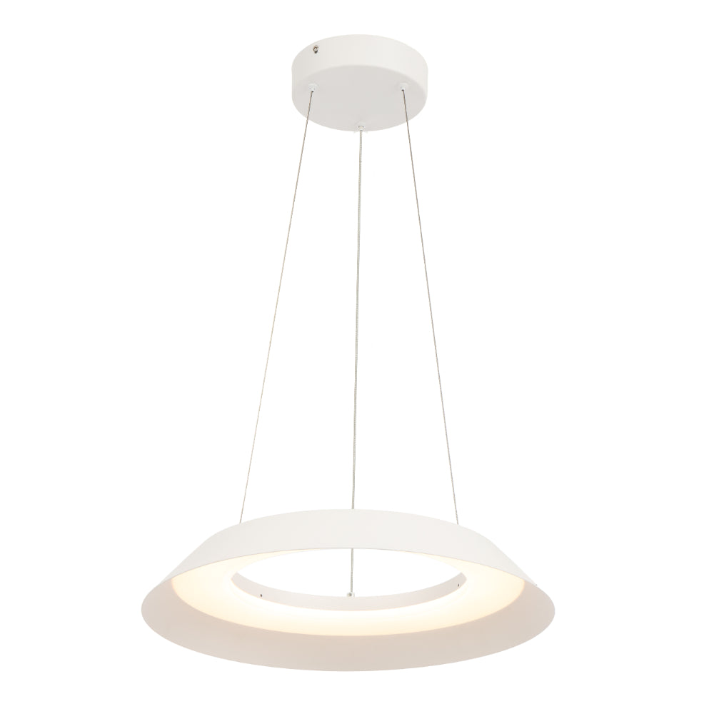 Hovin 430mm LED Pendant Light White - HOVIN PE43-WH