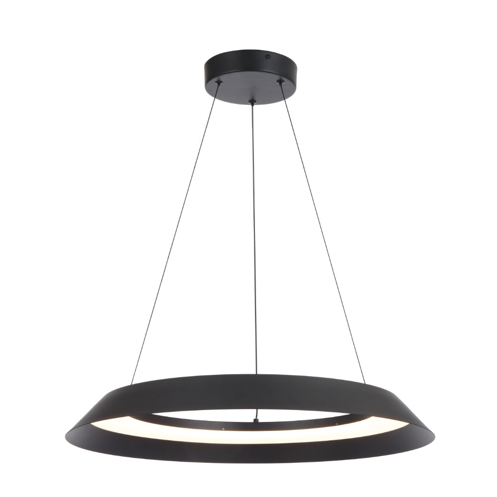 Hovin 580mm LED Pendant Light Black - HOVIN PE58-BK