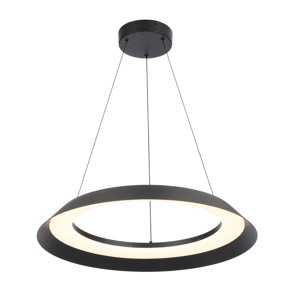 Hovin 580mm LED Pendant Light Black - HOVIN PE58-BK