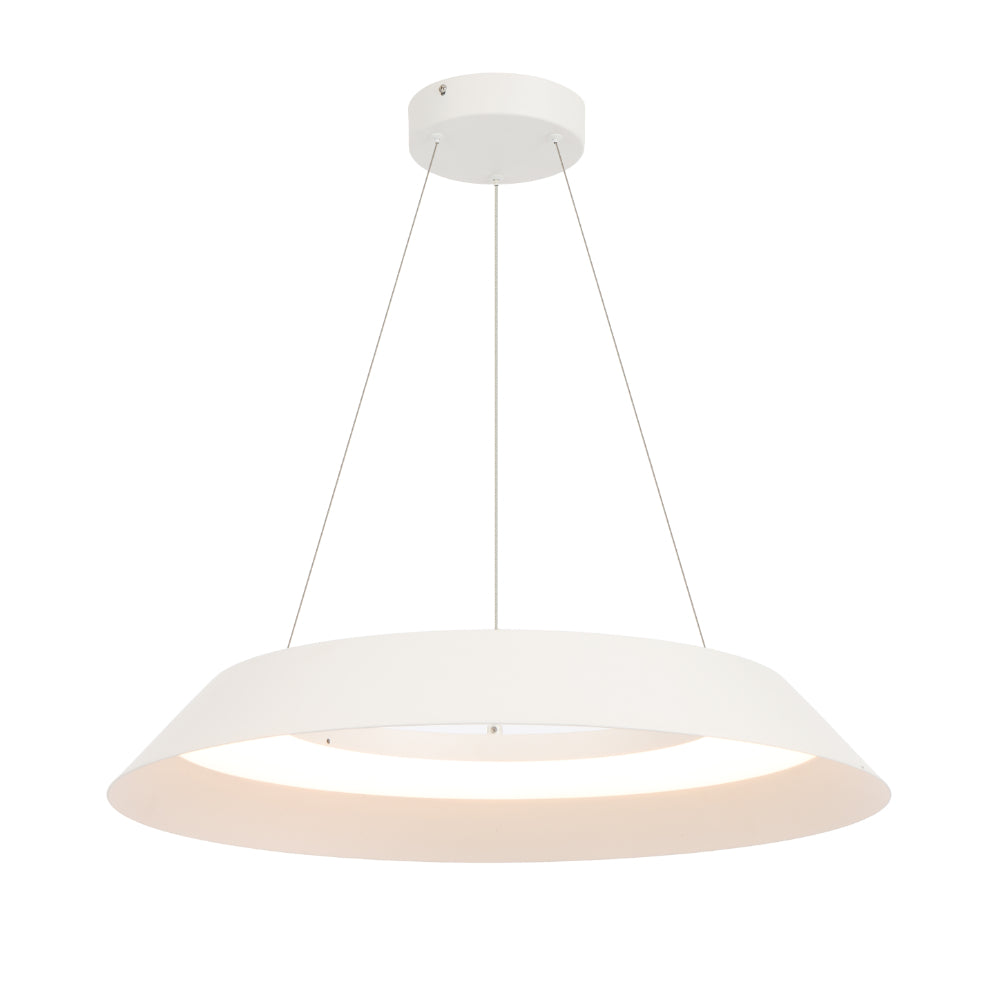 Hovin 580mm LED Pendant Light White - HOVIN PE58-WH