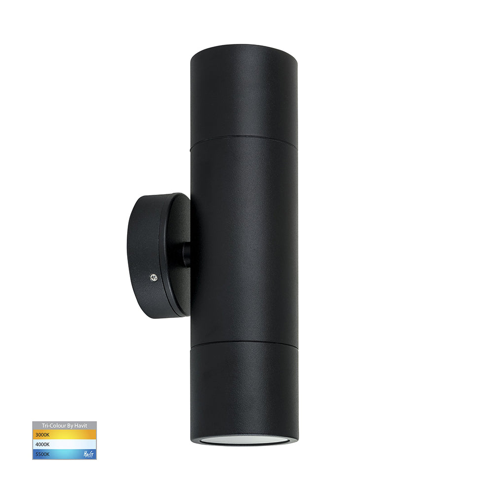 Tivah Up & Down Wall 2 Lights 5W Black Aluminium 3CCT - HV1027GU10T