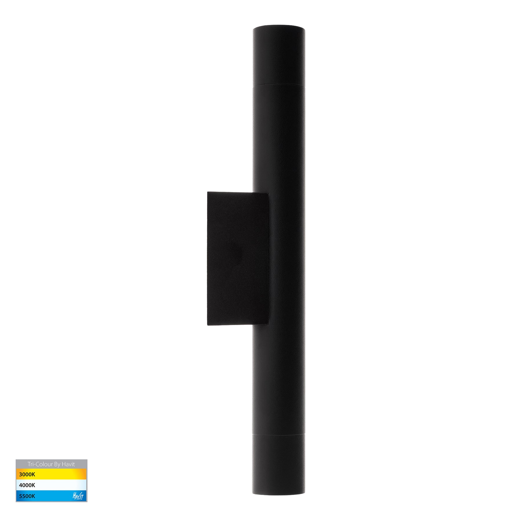 Dugo LED Up & Down Wall Light 1.5W Tri Colour Black - HV10295T