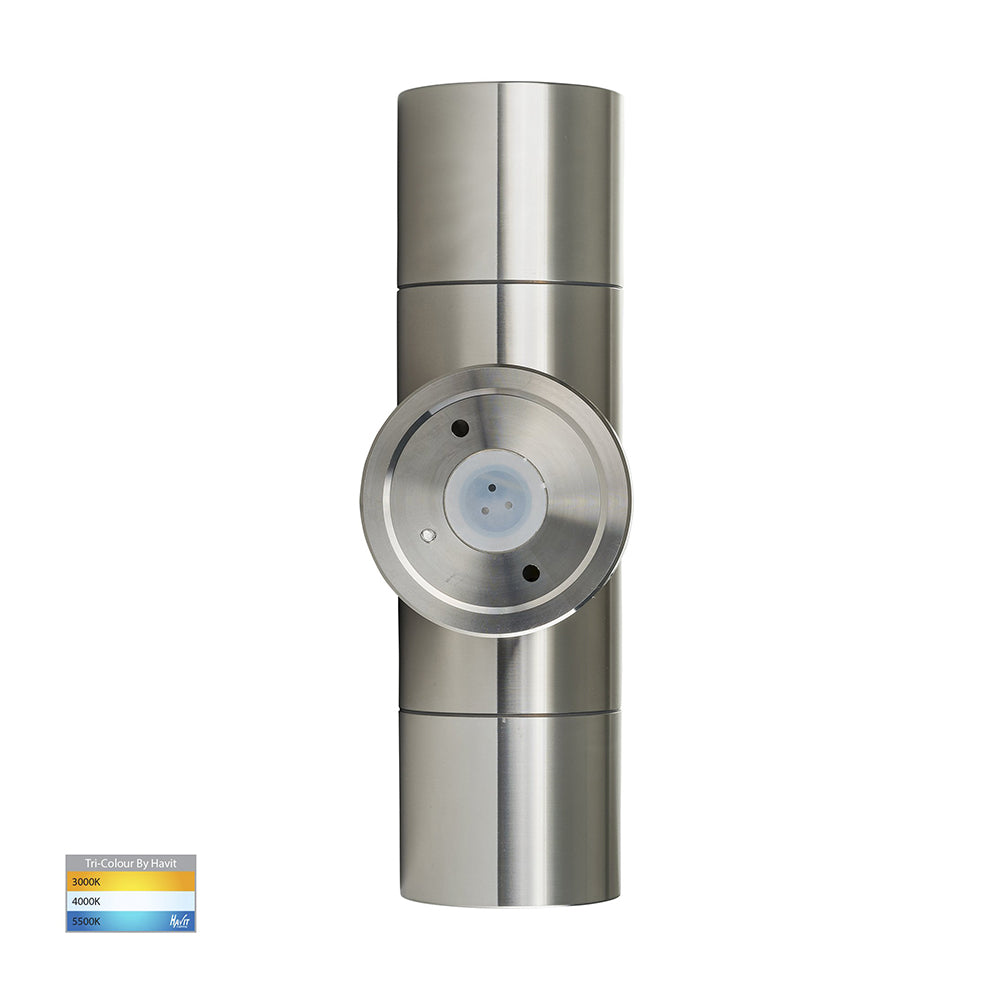 Buy Up / Down Wall Lights Australia Tivah Up & Down Wall 2 Lights Titanium Aluminium 3CCT - HV1085T