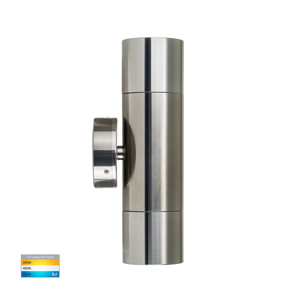 Buy Up / Down Wall Lights Australia Tivah Up & Down Wall 2 Lights Titanium Aluminium 3CCT - HV1085T