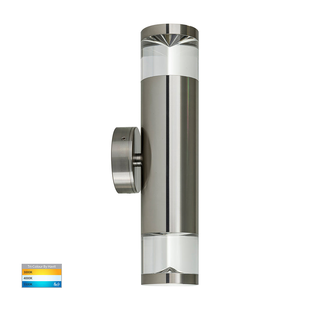 Buy Up / Down Wall Lights Australia Highlite Up & Down Wall 2 Lights 5W Titanium Aluminium 3CCT - HV1089T-TTM-240V