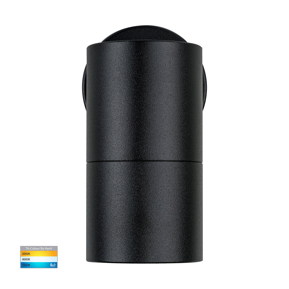Buy Exterior Wall Lights Australia Tivah Exterior Wall Light Fixed 5W Black Aluminium 3CCT - HV1127GU10T
