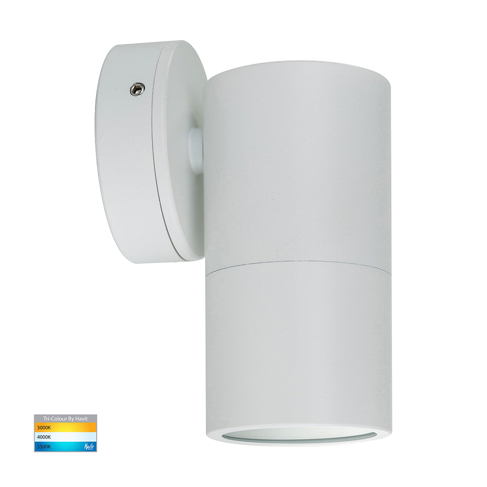 Buy Exterior Wall Lights Australia Tivah Exterior Wall Light Fixed White Aluminium 3CCT - HV1135T