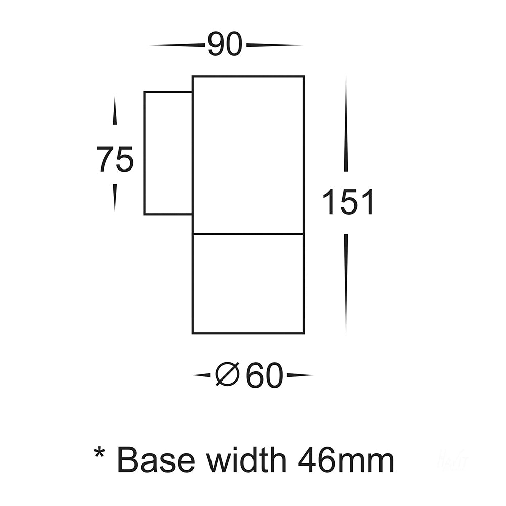 Buy Exterior Wall Lights Australia Piaz Exterior Wall Light Fixed 5W 304 Stainless Steel 3CCT - HV1171T