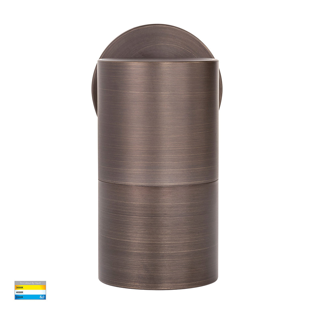 Buy Exterior Wall Lights Australia Tivah Exterior Wall Light Fixed Antique Brass 3CCT - HV1195T