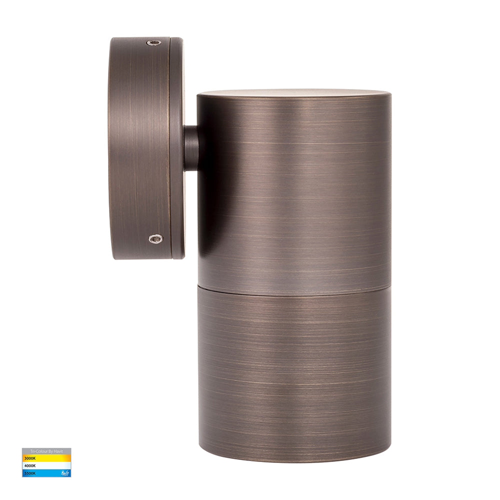 Buy Exterior Wall Lights Australia Tivah Exterior Wall Light Fixed 12V Antique Brass 3CCT - HV1197MR16T