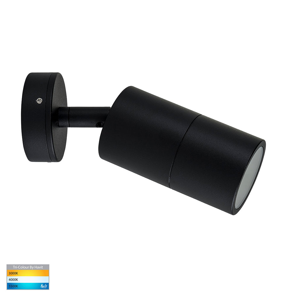 Tivah Exterior Spotlight Adjustable 5W Black Aluminium 3CCT - HV1227GU10T