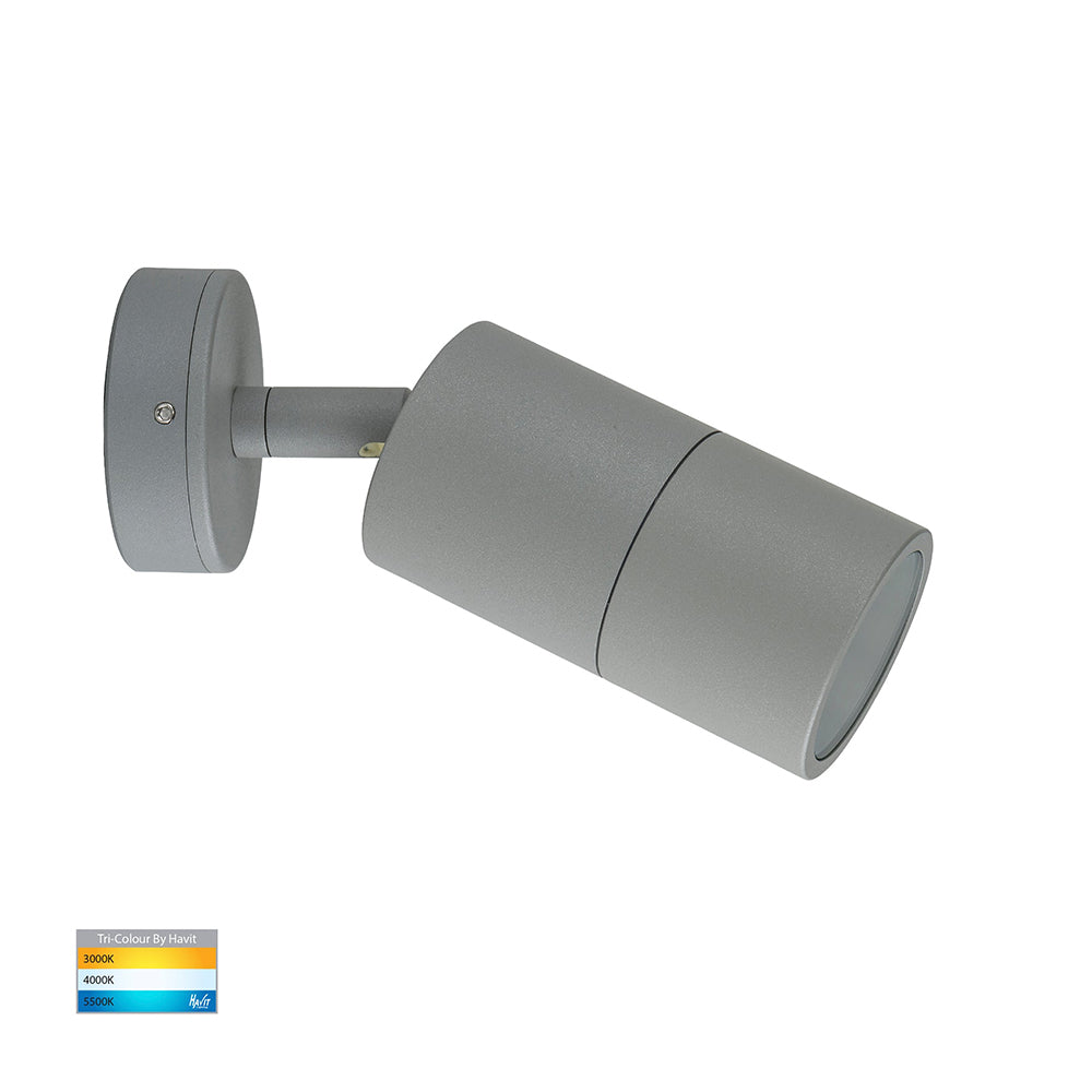 Buy Exterior Spotlights Australia Tivah Exterior Spotlight Adjustable 5W Silver Aluminium 3CCT - HV1247GU10T
