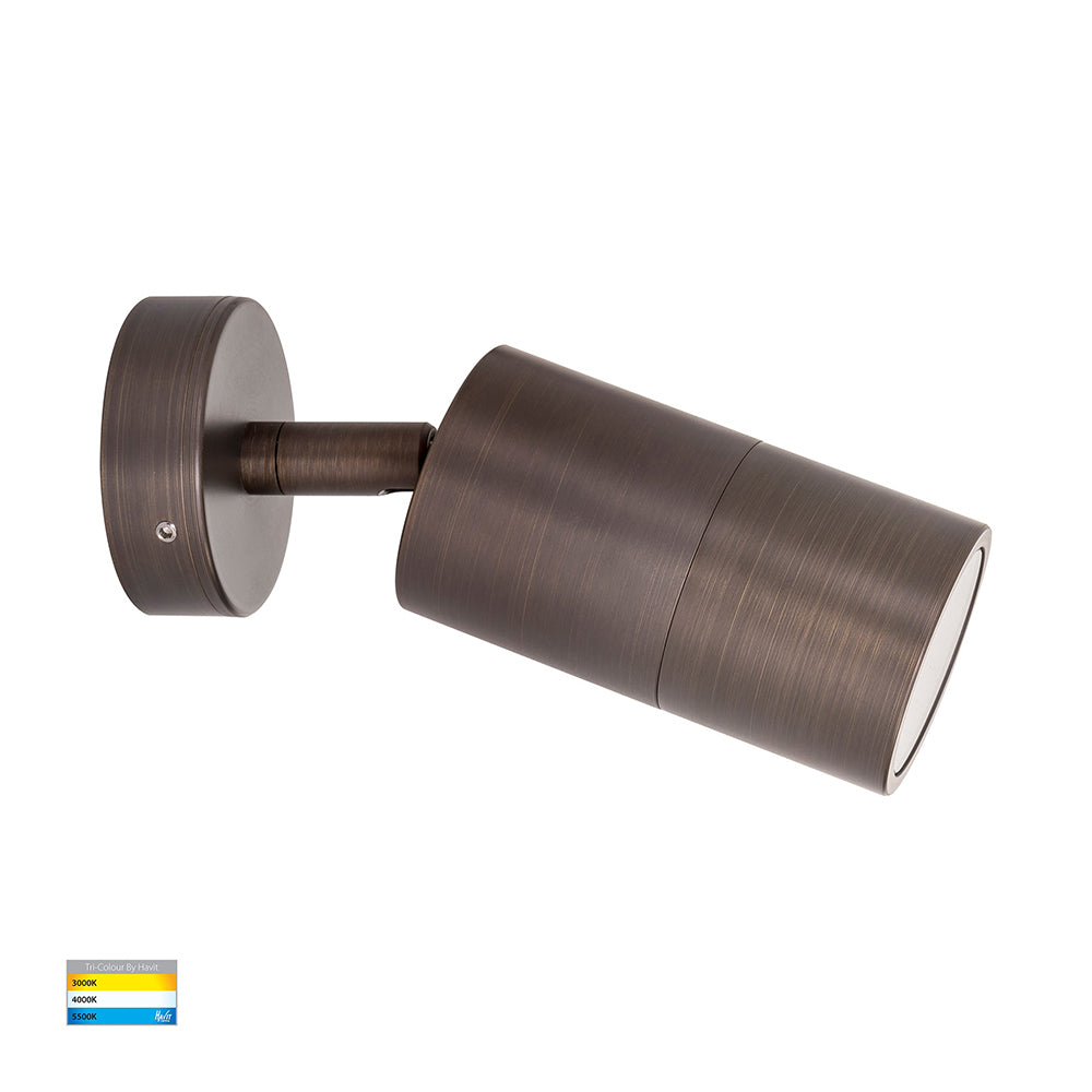 Buy Exterior Spotlights Australia Tivah Exterior Spotlight Adjustable 12V Antique Brass 3CCT - HV1297MR16T