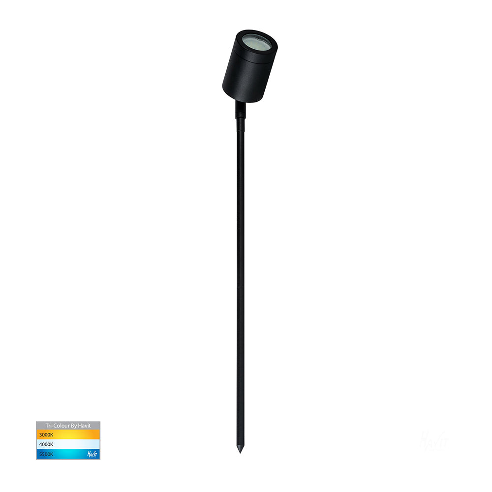 Buy Spike Lights Australia Pointe Spike Spotlight Adjustable 12V Black Aluminium 3CCT - HV1421T