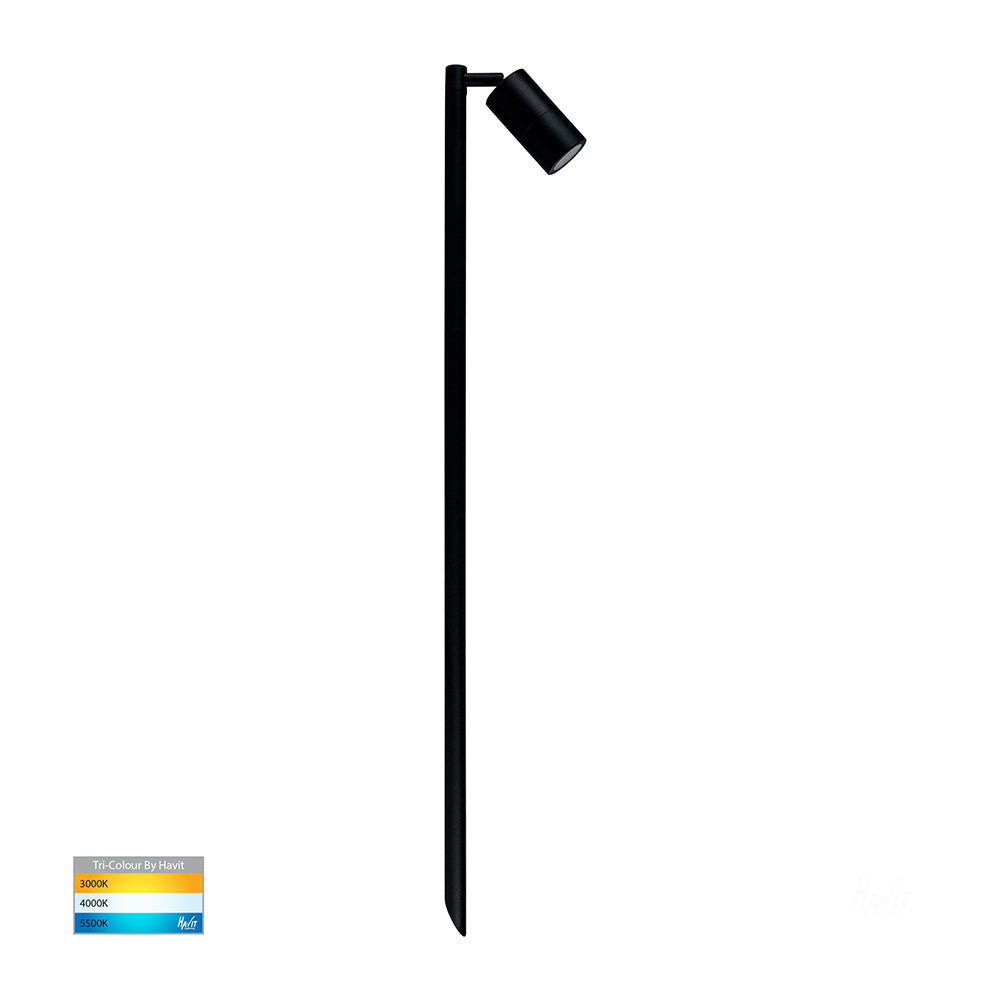 Buy Spike Lights Australia Tivah Spike Spotlight Adjustable 12V H1000mm Black Aluminium 3CCT - HV1423T