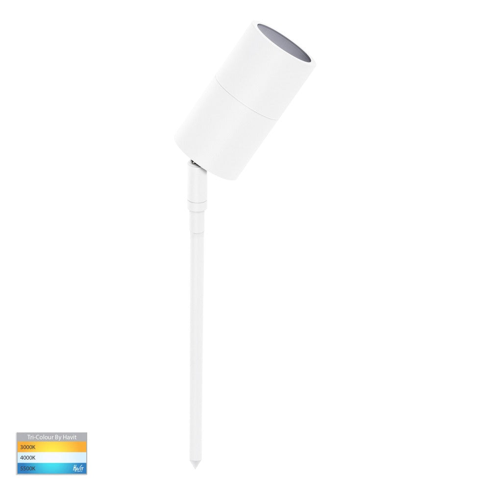 Buy LED Spike Lights Australia Tivah Spike Light 12V DC White Aluminium 3CCT - HV1427T-WHT
