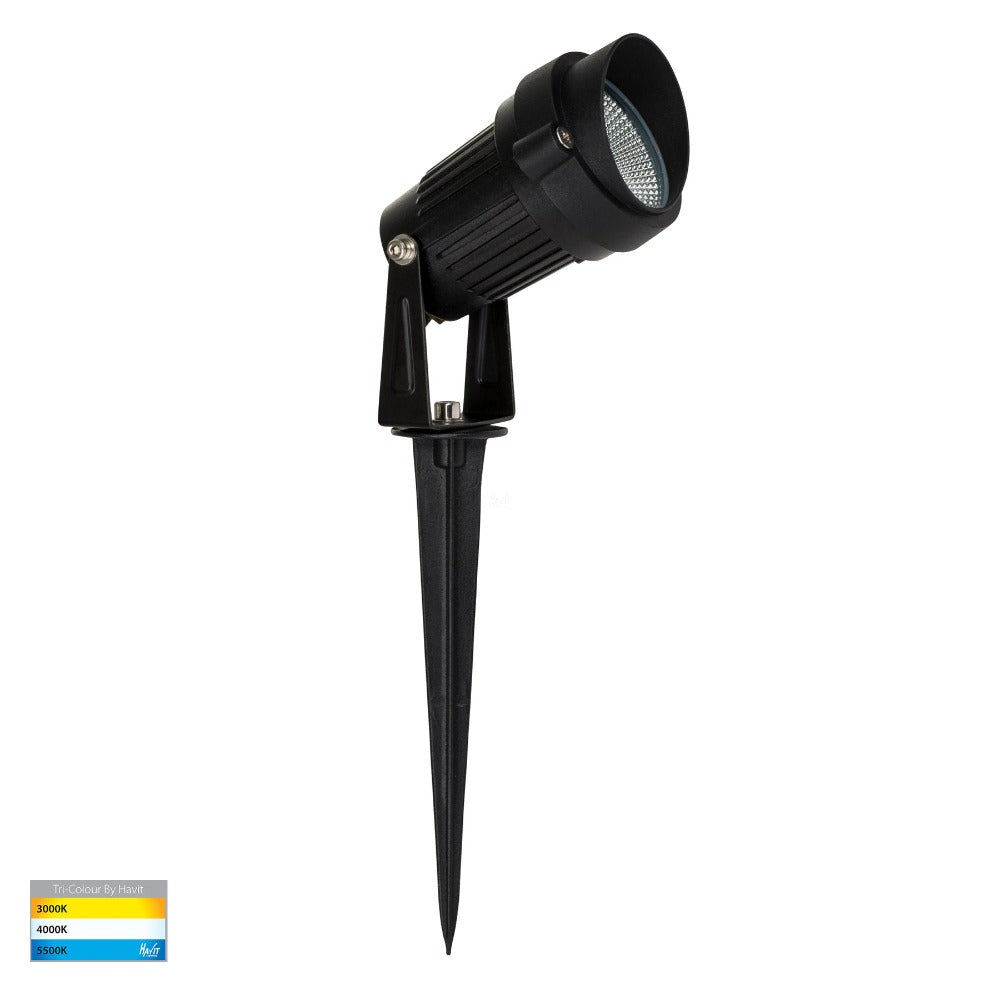 Buy Spike Lights Australia Havit Spitze Black 3W LED Garden Spike Light TRI Colour - HV1428T