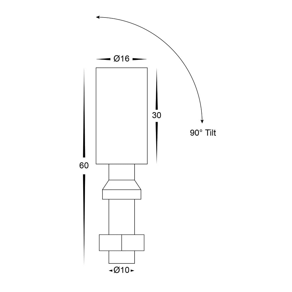 Buy LED Spike Lights Australia Spar LED Spike Light W16mm White 3CCT - HV1433T-WHT