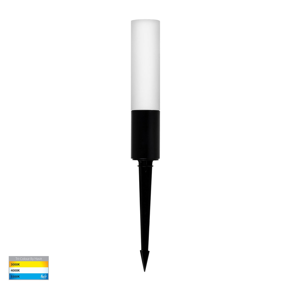 Akril LED Garden Spike Light 24V 3W 3CCT Black - HV1449T-BLK-24V