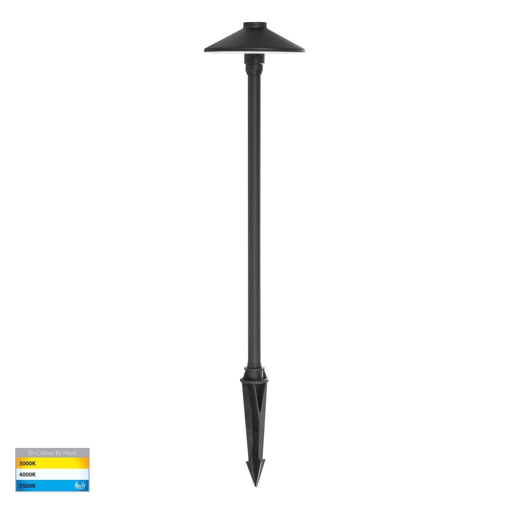 Buy Pathway Lights Australia Polari Pathway Light 12V DC Black 316 Stainless Steel 3CCT - HV1452T-BLK