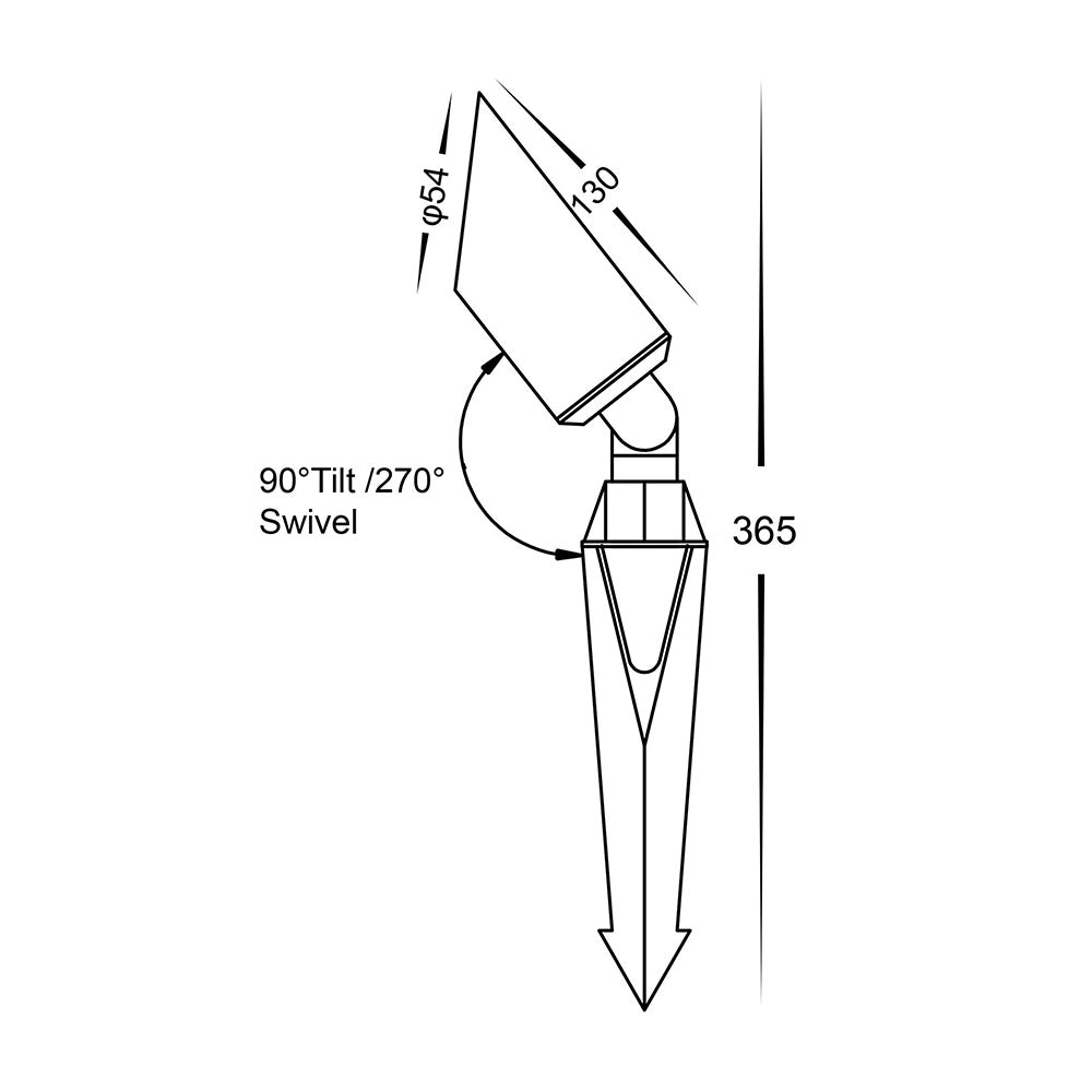 Buy Spike Lights Australia Shawl Spike Spotlight 12V Adjustable Antique Brass - HV1458T