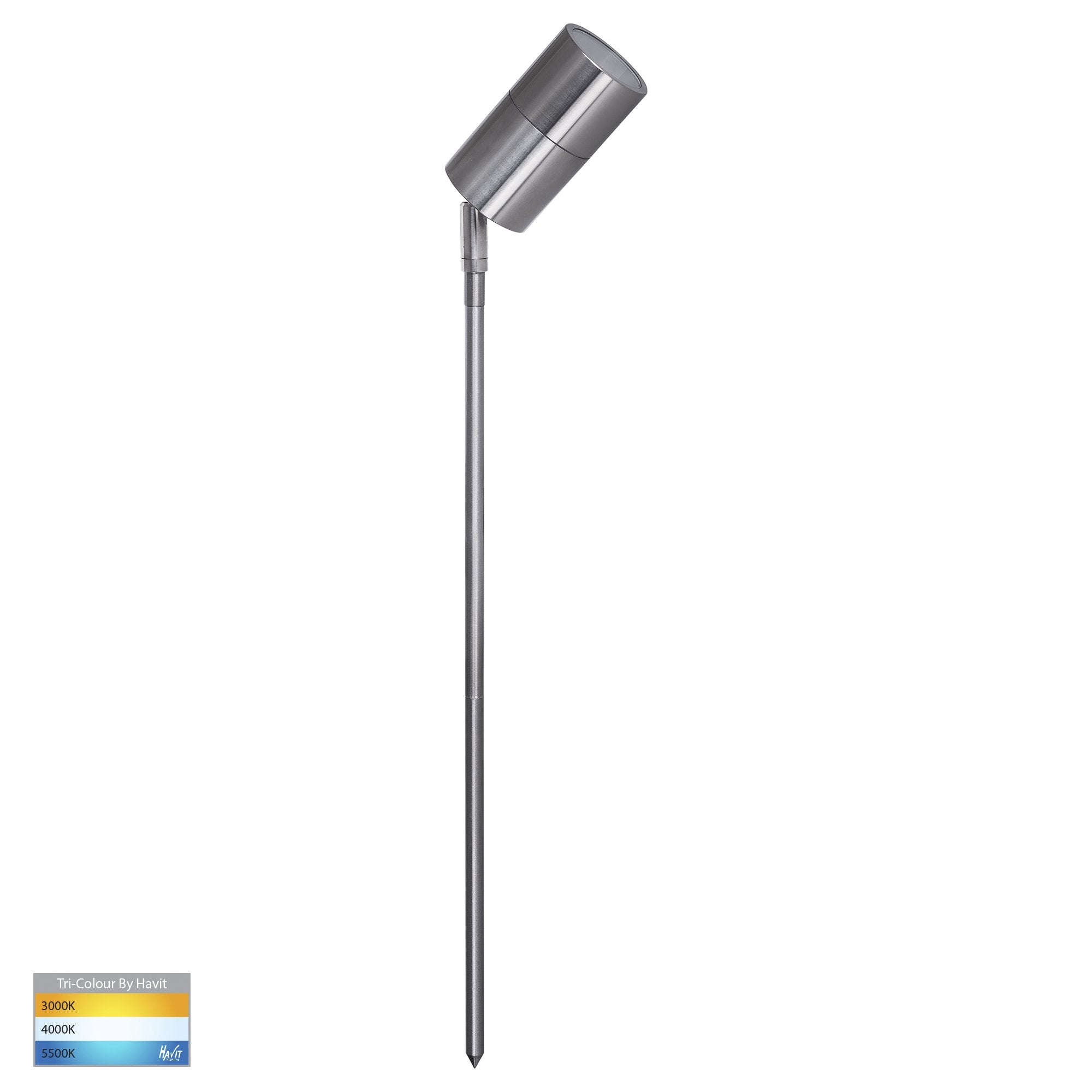 Buy Spike Lights Australia Tivah Spike Spotlight Adjustable 12V H605mm Titanium Aluminium 3CCT - HV1487T