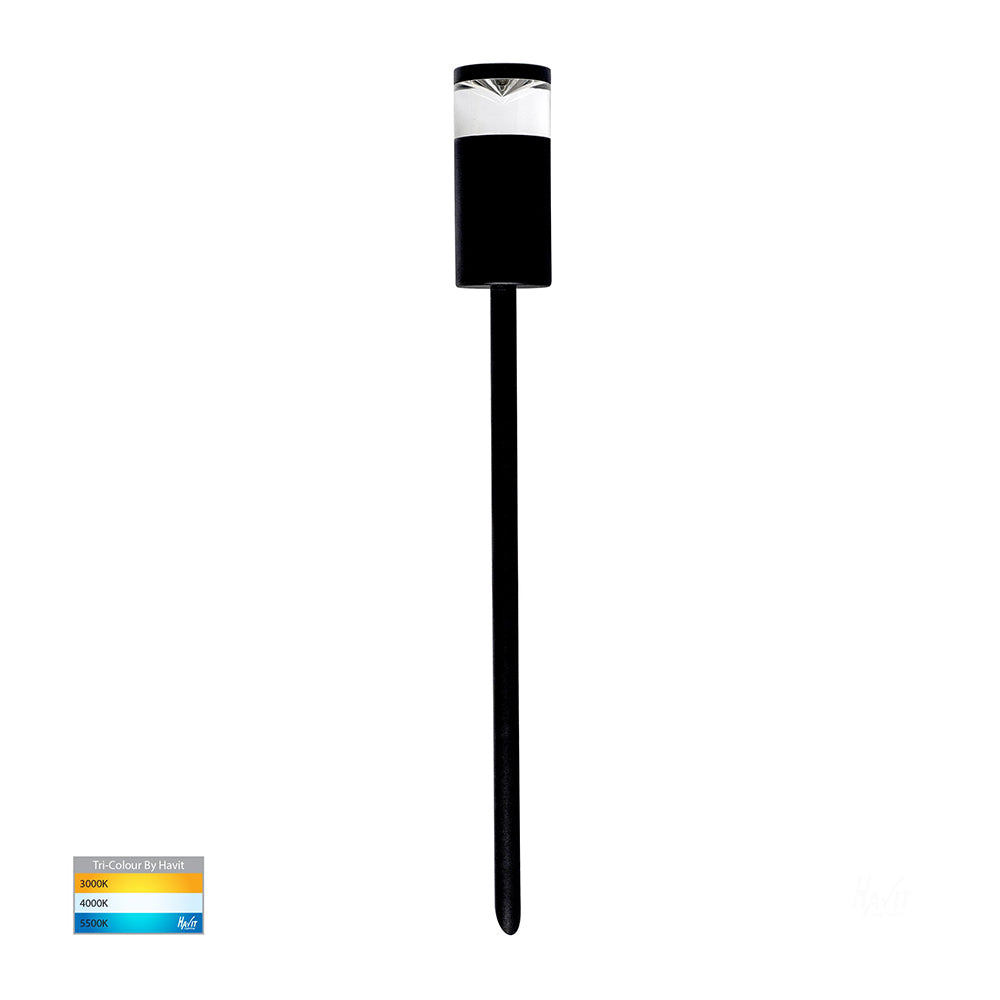 Buy Spike Lights Australia Highlite Spike Light Fixed 12V Matt Black Aluminium 3CCT - HV1489T-BLK