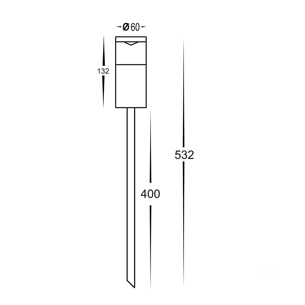 Buy Spike Lights Australia Highlite Spike Light Fixed 12V Titanium Aluminium 3CCT - HV1489T-TTM