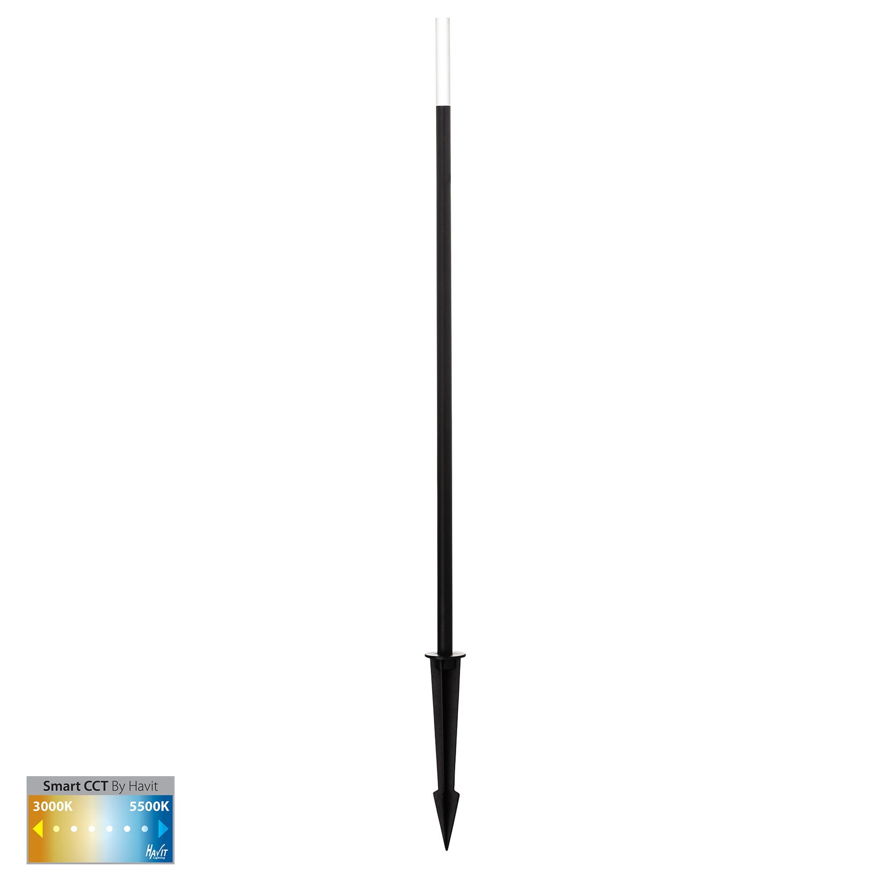 Drique LED Bollard Spike Light 24V 1W 2CCT Black - HV1514CCT-BLK-24V