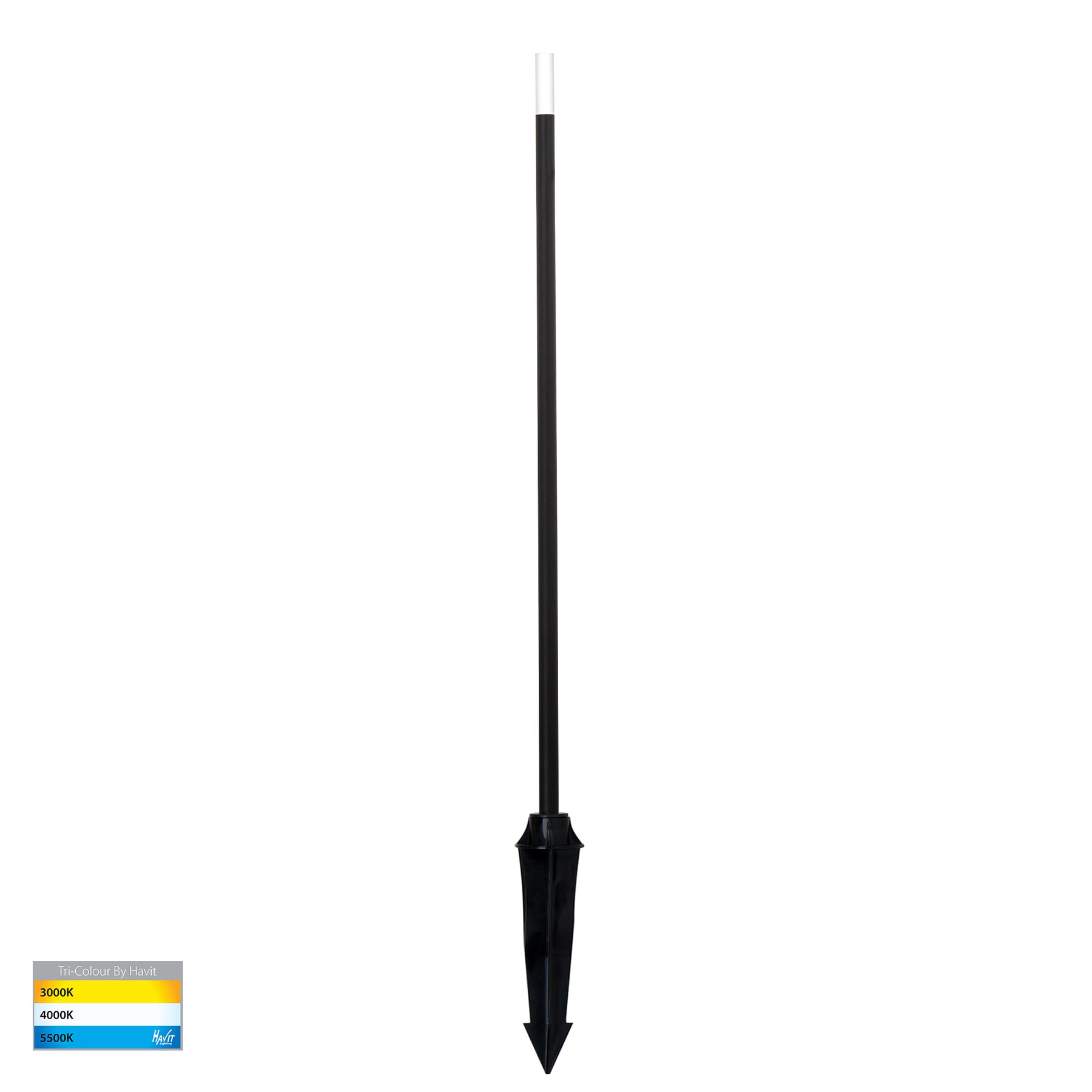 Drique LED Bollard Spike Light 24V 1W 3CCT Black - HV1514T-BLK-24V