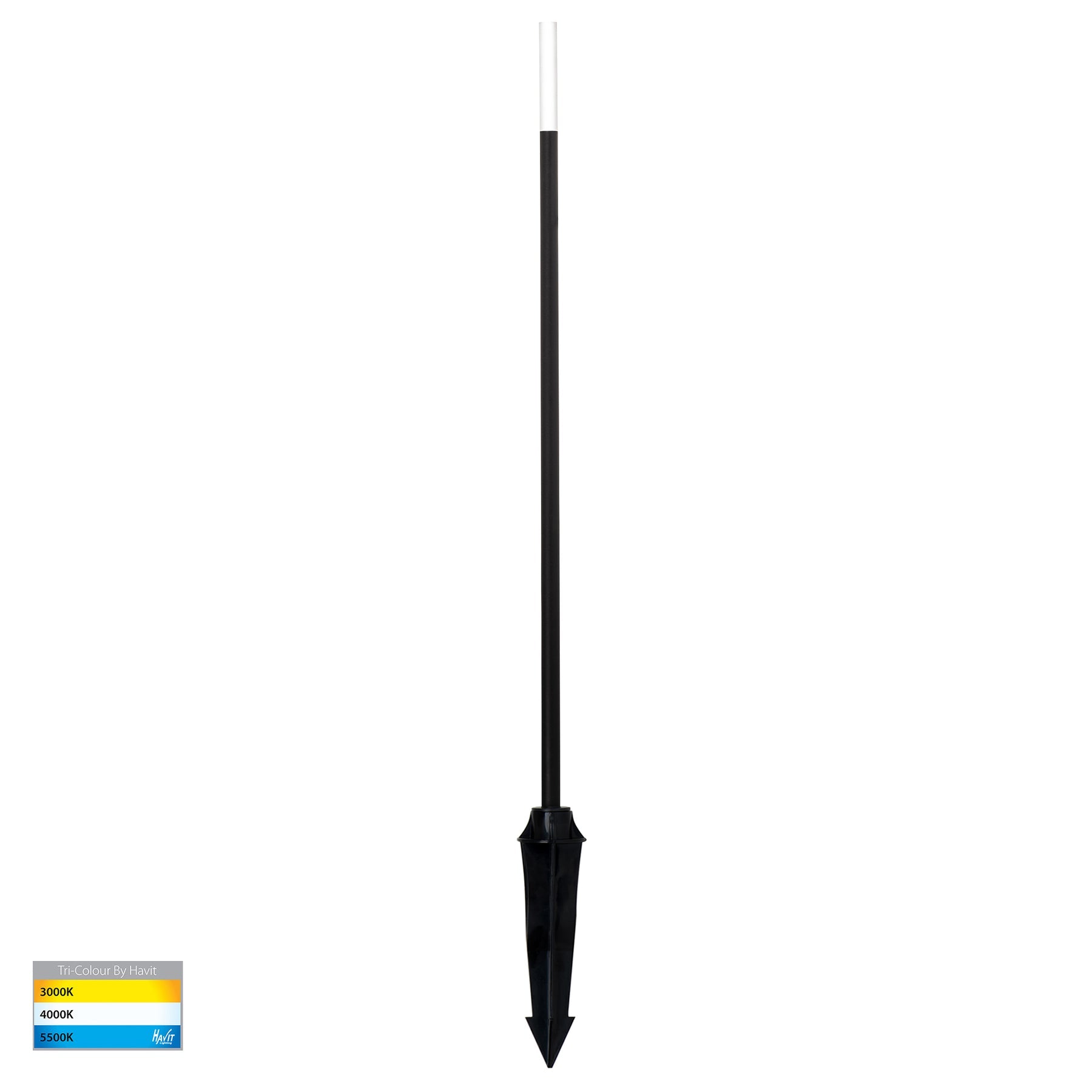 Drique LED Bollard Spike Light 24V 1W 3CCT Black - HV1514T-BLK-24V