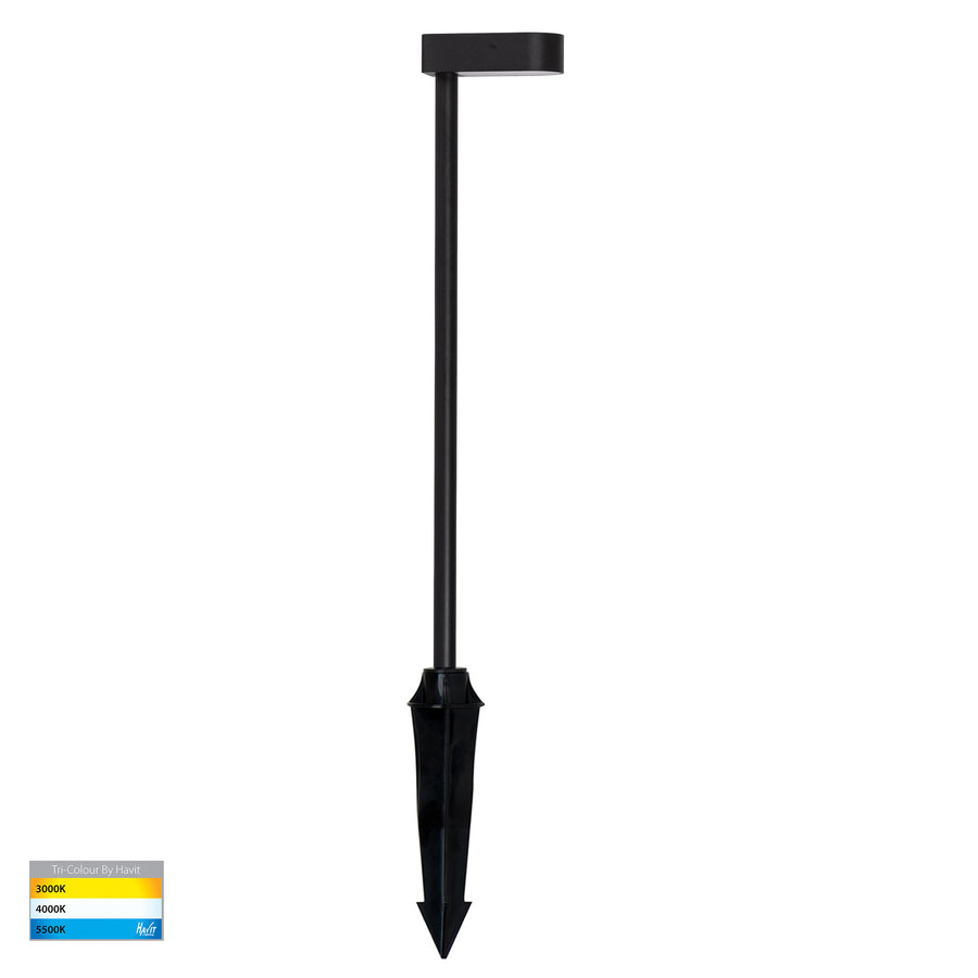 Lindri LED Bollard Spike Light 24V 5W 3CCT Black - HV1517T-BLK-24V