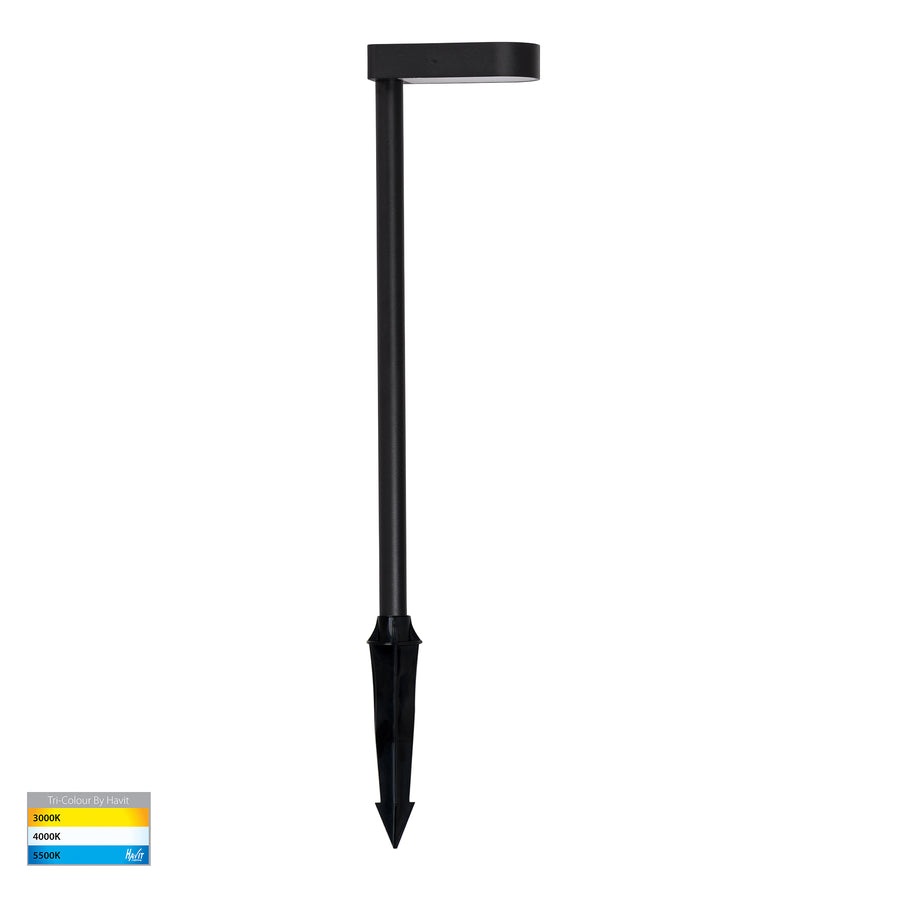 Lindri LED Bollard Spike Light 24V 7W 3CCT Black - HV1518T-BLK-24V