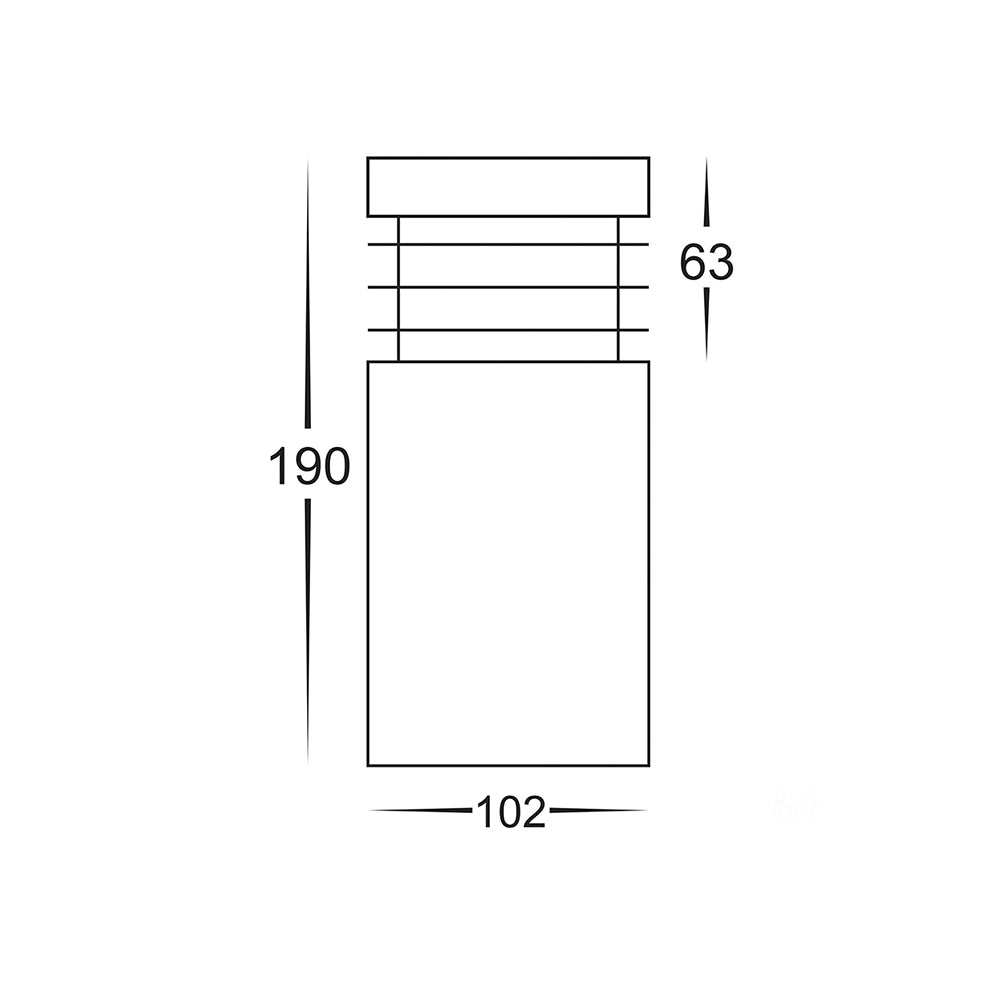 Buy Bollard Lights Australia Mini Bollard Light 12V H190mm 316 Stainless Steel 3CCT - HV1605T-SS316-12V