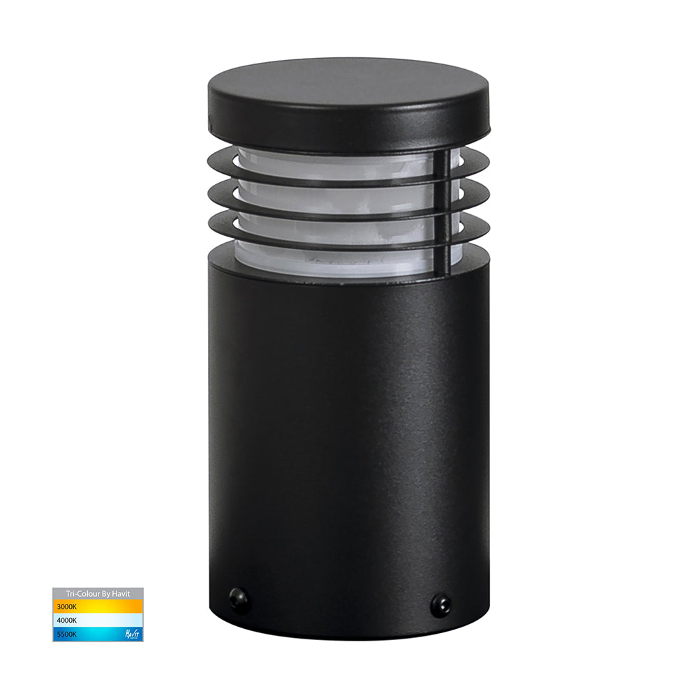 Buy Bollard Lights Australia Mini Bollard Light H190mm Black 316 Stainless Steel 3CCT - HV1605T-BLK-240V