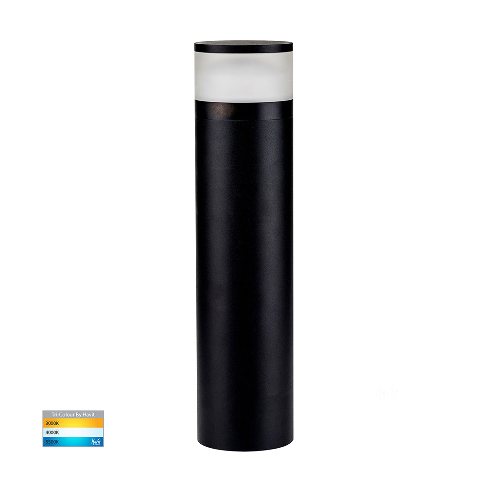 Buy Bollard Lights Australia Highlite Bollard Light 24V H600mm Black Aluminium 3CCT - HV1625T-BLK-24V