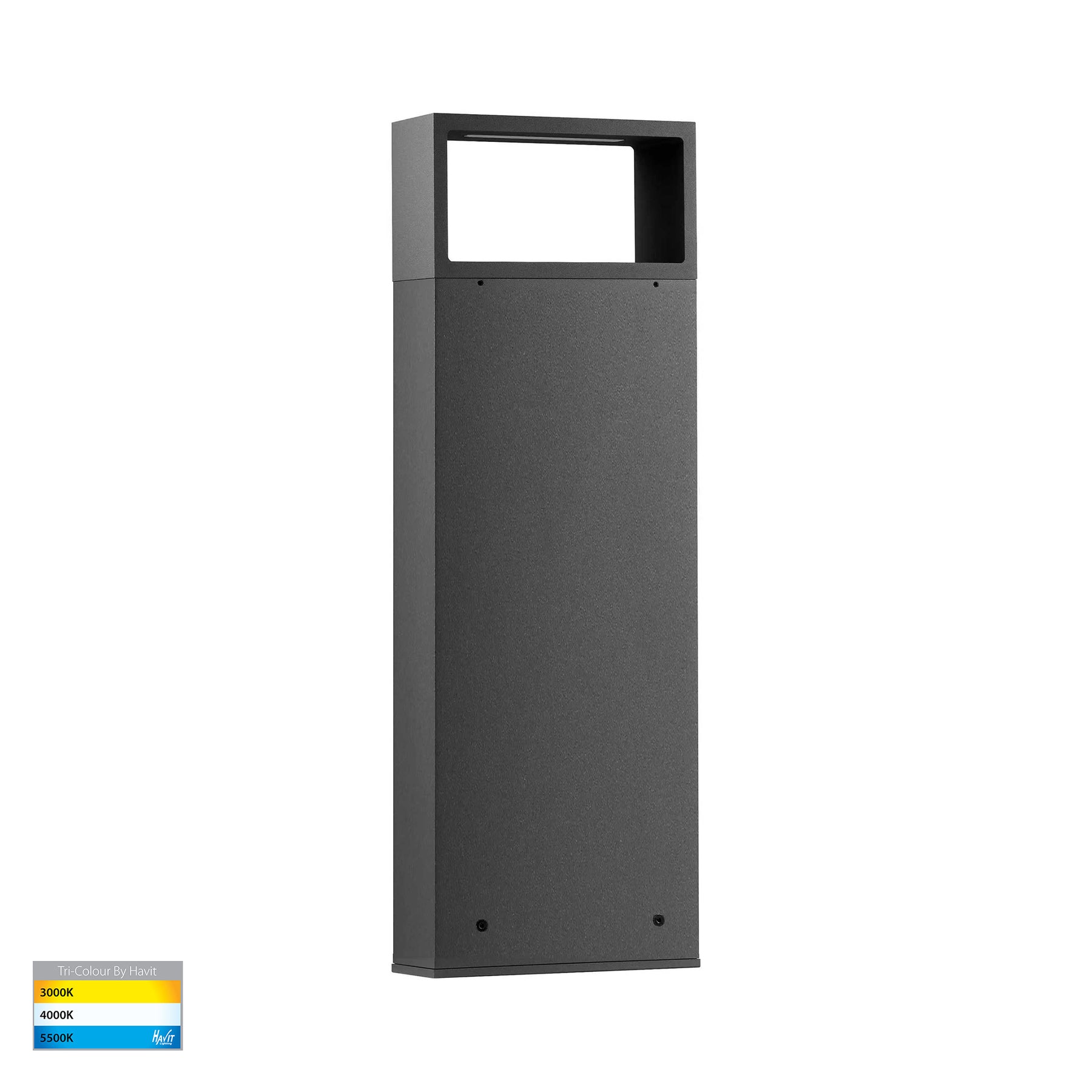 Cadrado LED Bollard Light 240V 10W 3CCT Black - HV1636T-BLK-240V