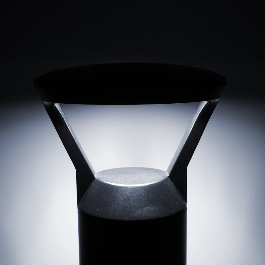 Thema LED Bollard Light 240V 18W Tri Colour Black - HV1643T-BLK-240V