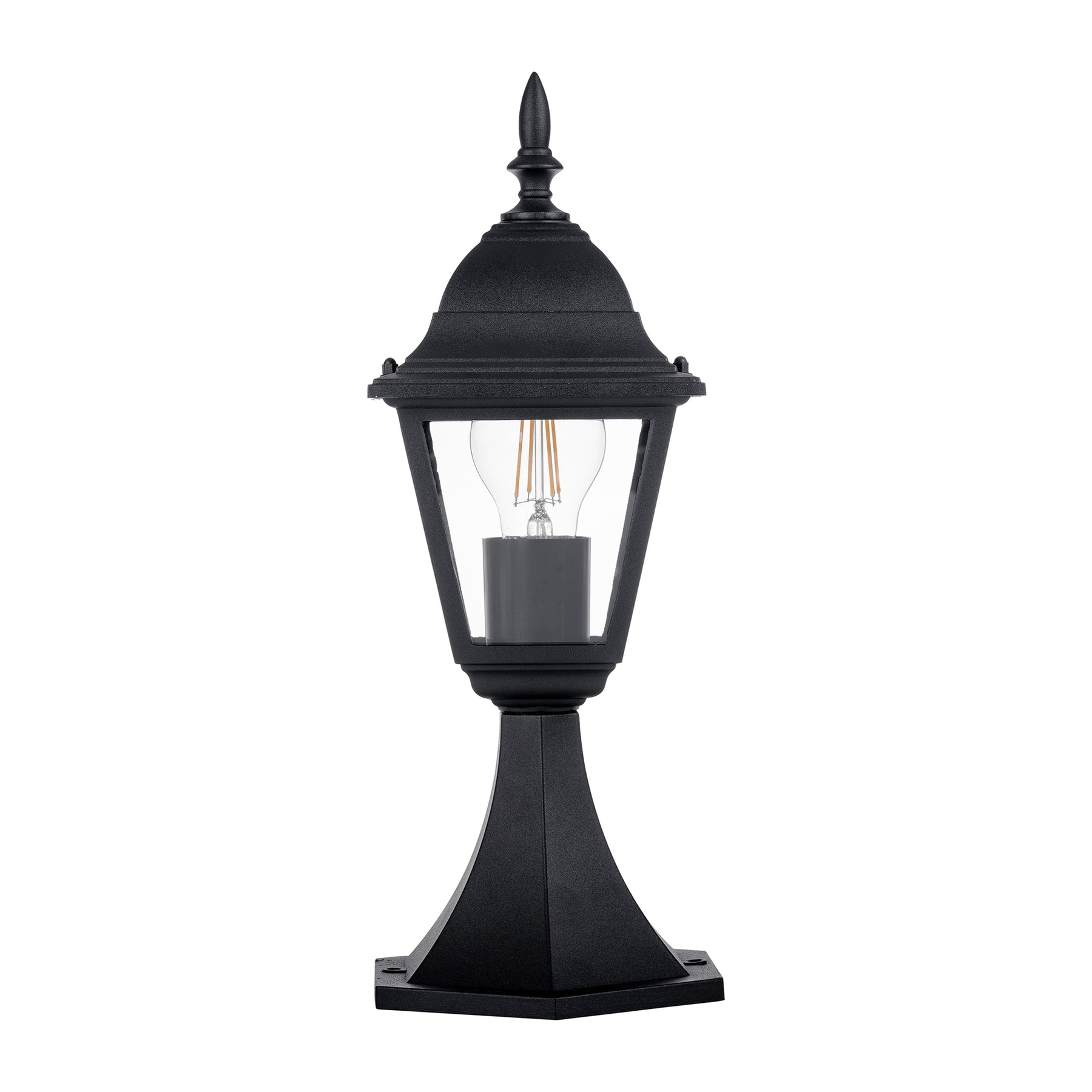 Fibra Aluminium 4 Panel Pillar Light 8W 2700K Black - HV1651W-BLK