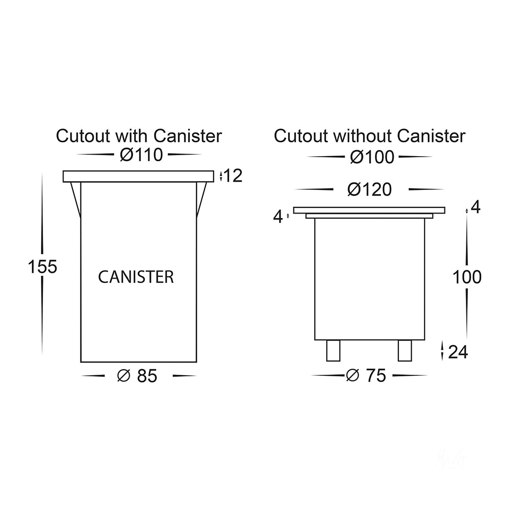 Buy Inground Lights Australia Metro Round Inground Light 316 Stainless Steel 3CCT - HV1806T