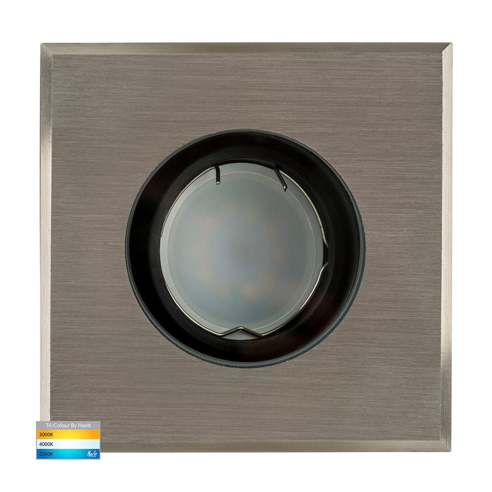 Buy Inground Lights Australia Luta Square Inground Light Adjustable 12V 316 Stainless Steel 3CCT - HV1825T-SQ