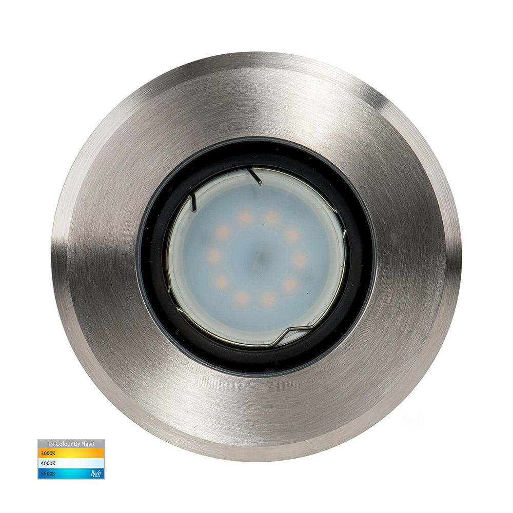 Buy Inground Lights Australia Luta Round Inground Light Adjustable 12V 316 Stainless Steel 3CCT - HV1825T