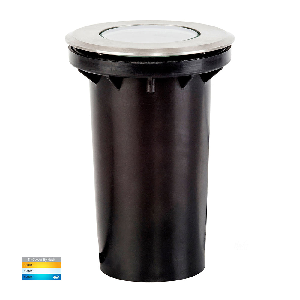 Buy Inground Lights Australia Luta Round Inground Light Adjustable 12V 316 Stainless Steel 3CCT - HV1825T