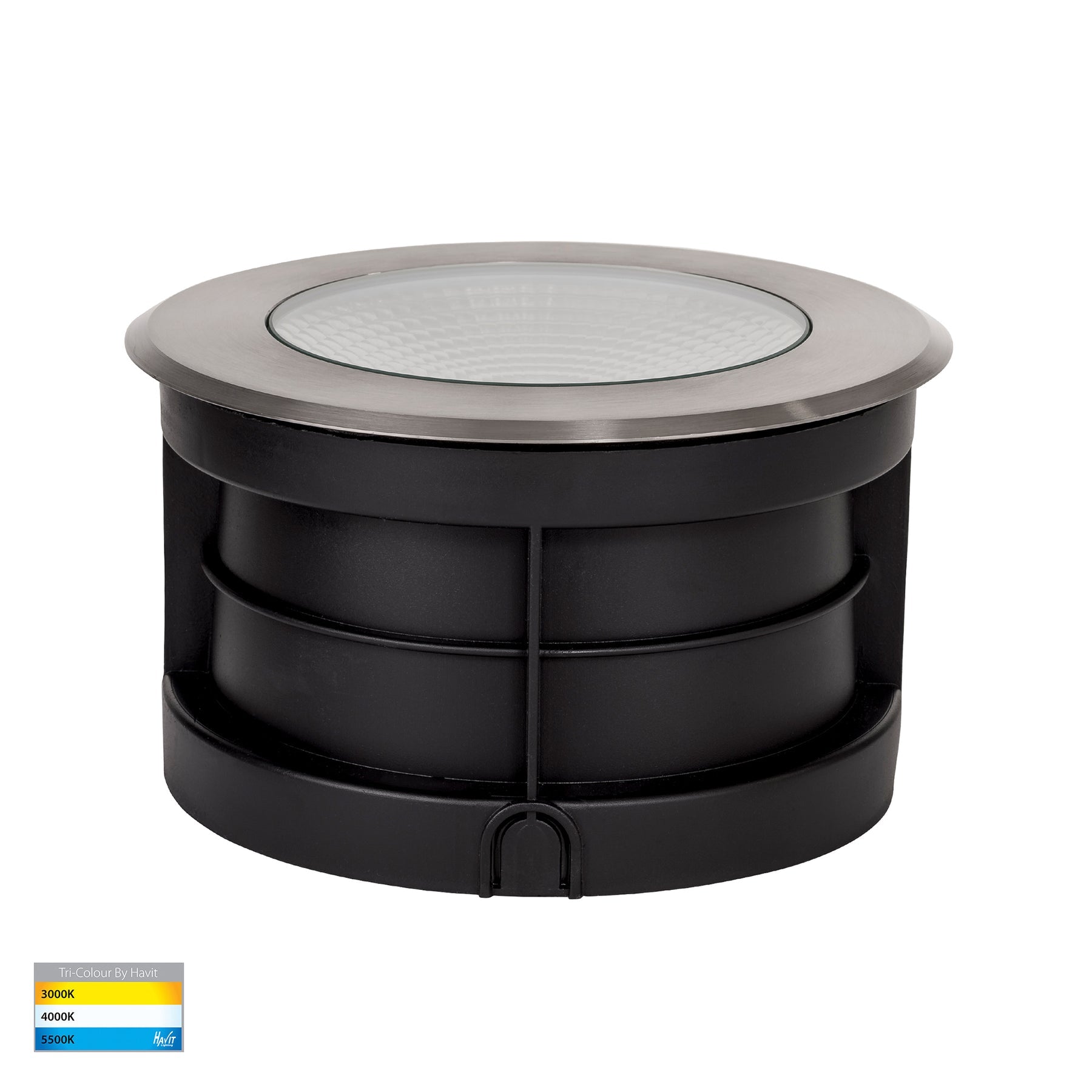 Klip LED Round Inground Light 316 Stainless Steel 240V 20W TRI Colour - HV1833T-240V