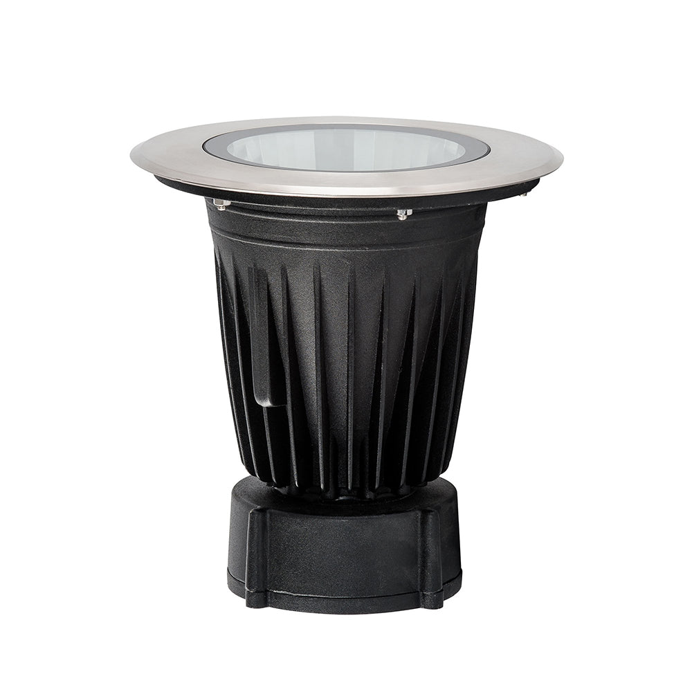 Buy Inground Lights Australia Klip Round Inground Light 12V 30W W210mm 316 Stainless Steel 3000K - HV1834W-12V