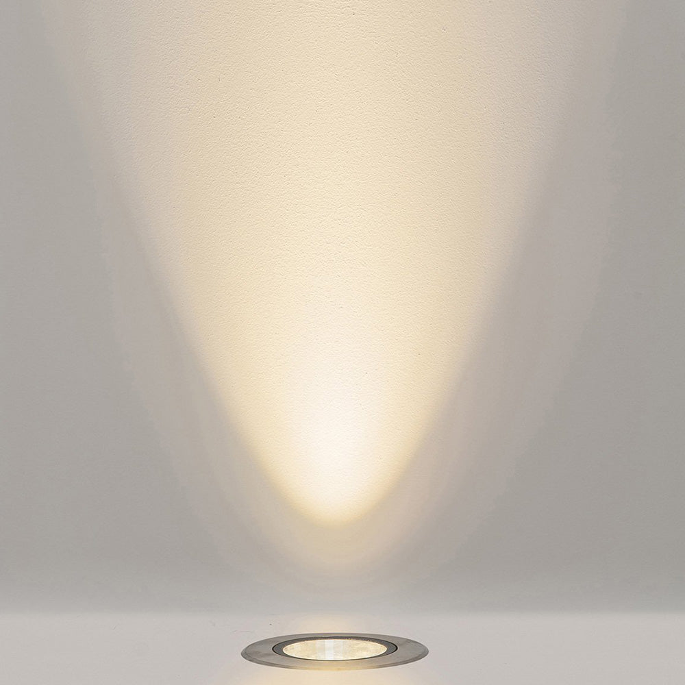 Buy Inground Lights Australia Klip Round Inground Light 30W W210mm 316 Stainless Steel 3000K - HV1834W-240V