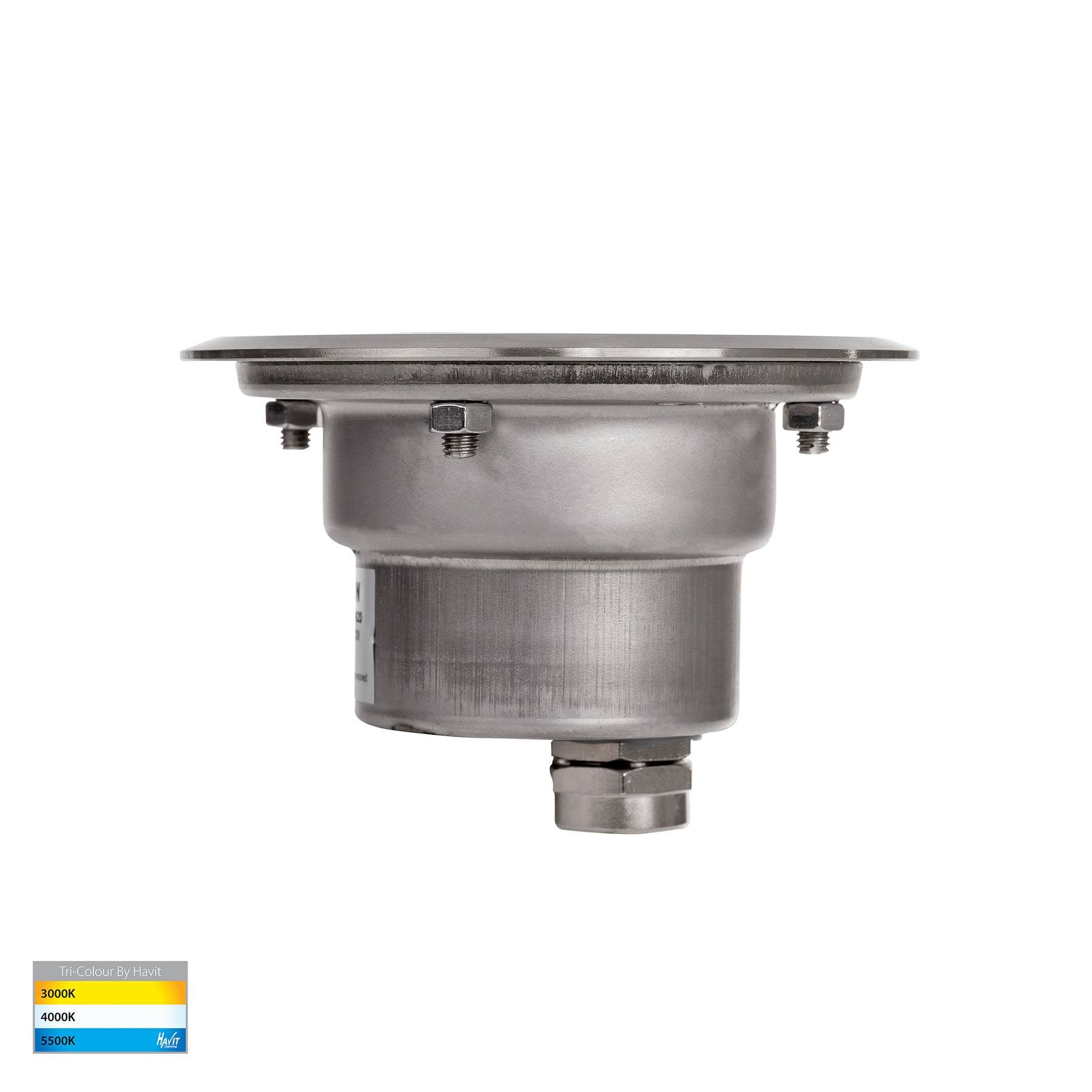 Split LED Inground Light 240V 3W Tri Colour Stainless Steel - HV1841T-240V
