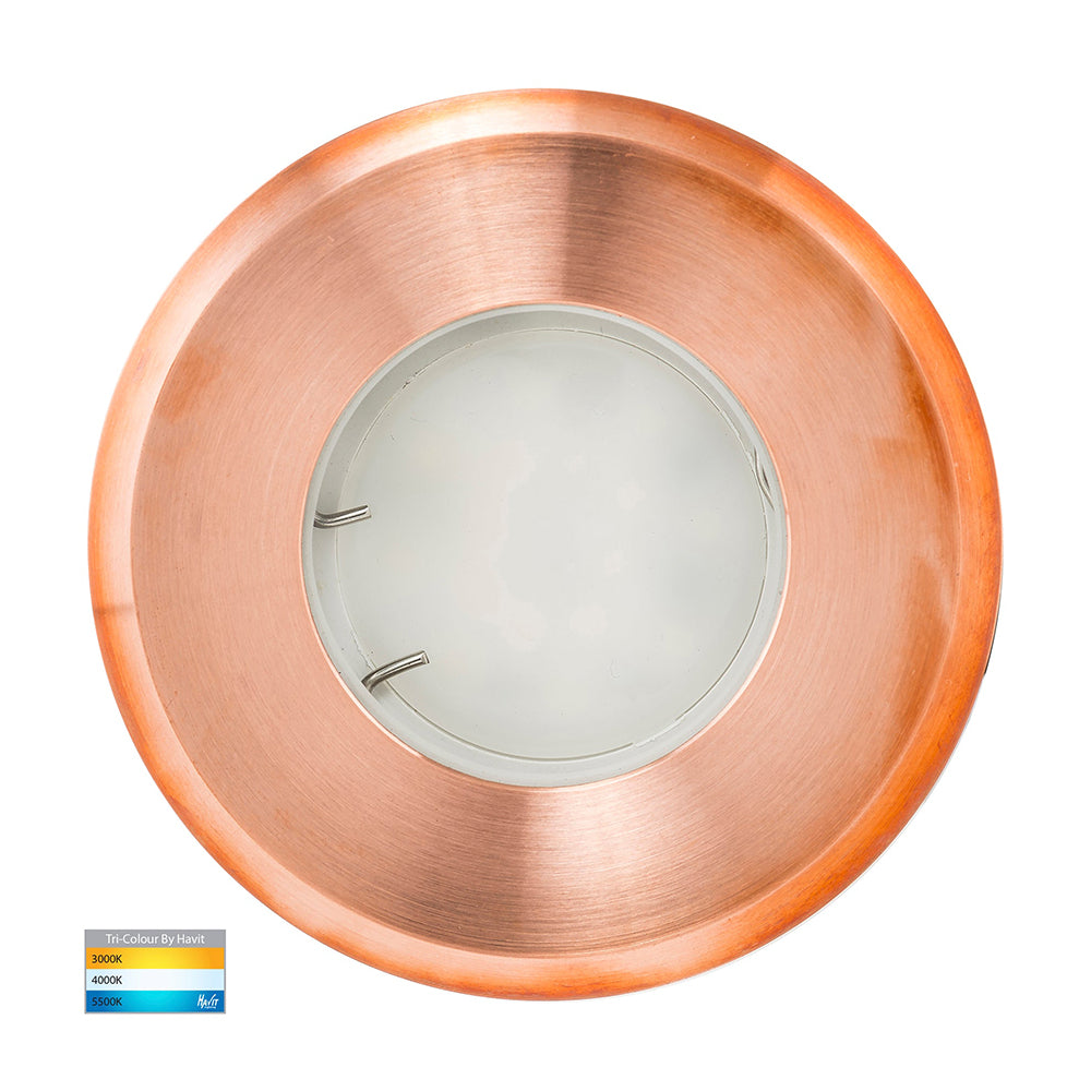Buy Outdoor Step Lights Australia Ollo Outdoor Step Light 12V Copper 3CCT - HV19022T-CP