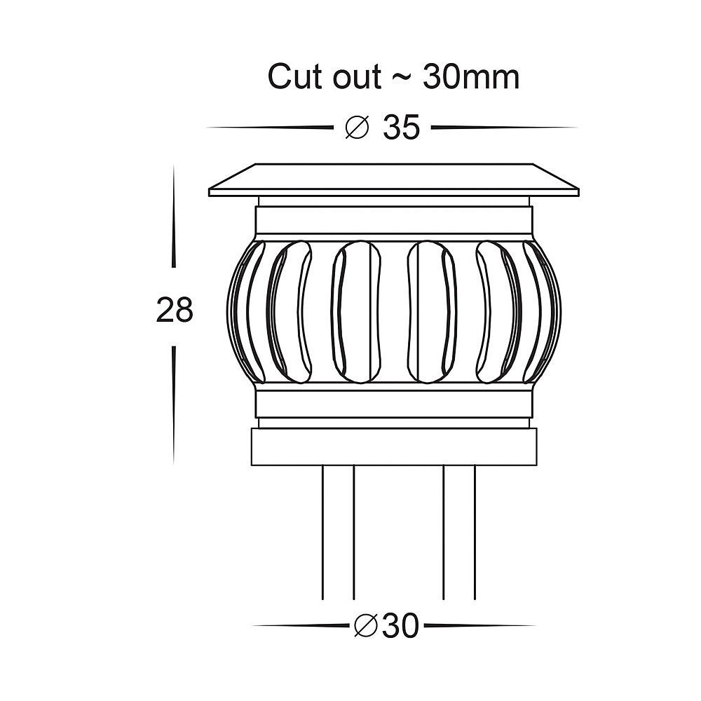 Buy Deck Lights Australia Flame Mini Deck Light KIT 316 Stainless Steel RGB - HV2826RGB
