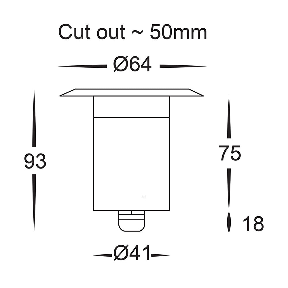 Buy Deck Lights Australia Tekk Mini Deck Light 316 Stainless Steel 3000K - HV2860W
